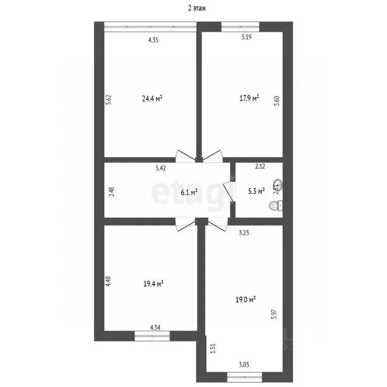 Таунхаус в Ямало-Ненецкий АО, Новый Уренгой Строителей мкр, 6к3 (196 ... - Фото 2