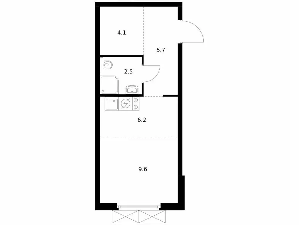 Квартира-студия: Владивосток, Архангельская улица, 23к3 (28.1 м) - Фото 0