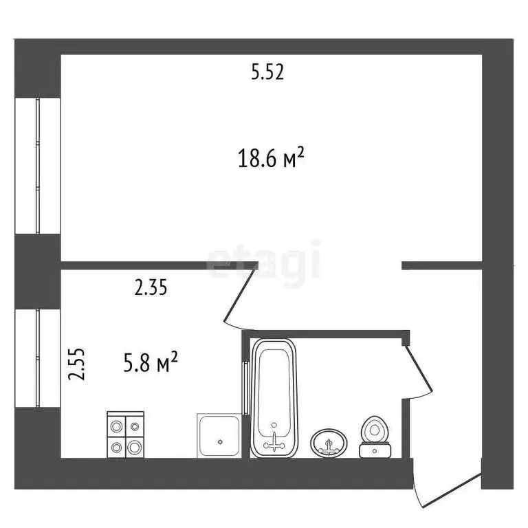 1-комнатная квартира: Рыбинск, Солнечная улица, 11 (30 м) - Фото 0