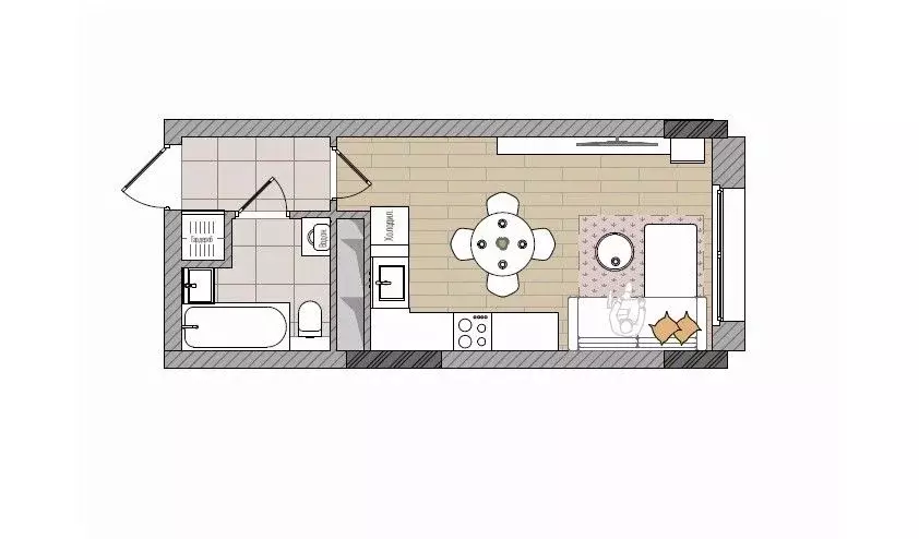 Студия Кировская область, Киров Мелькомбинатовский проезд, 3 (26.0 м) - Фото 1