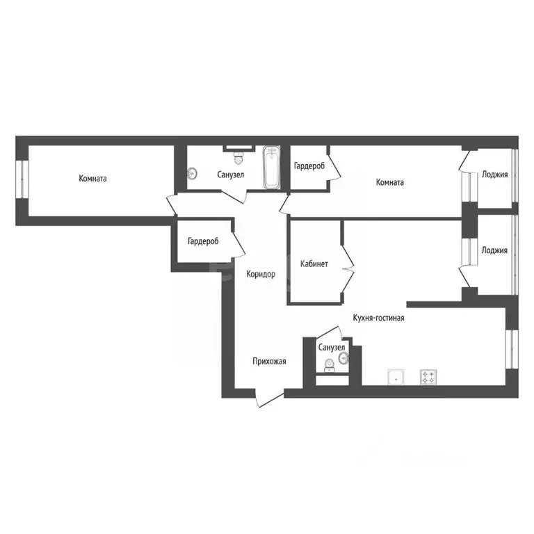 3-к кв. Башкортостан, Уфа ул. Гоголя, 29 (106.6 м) - Фото 2