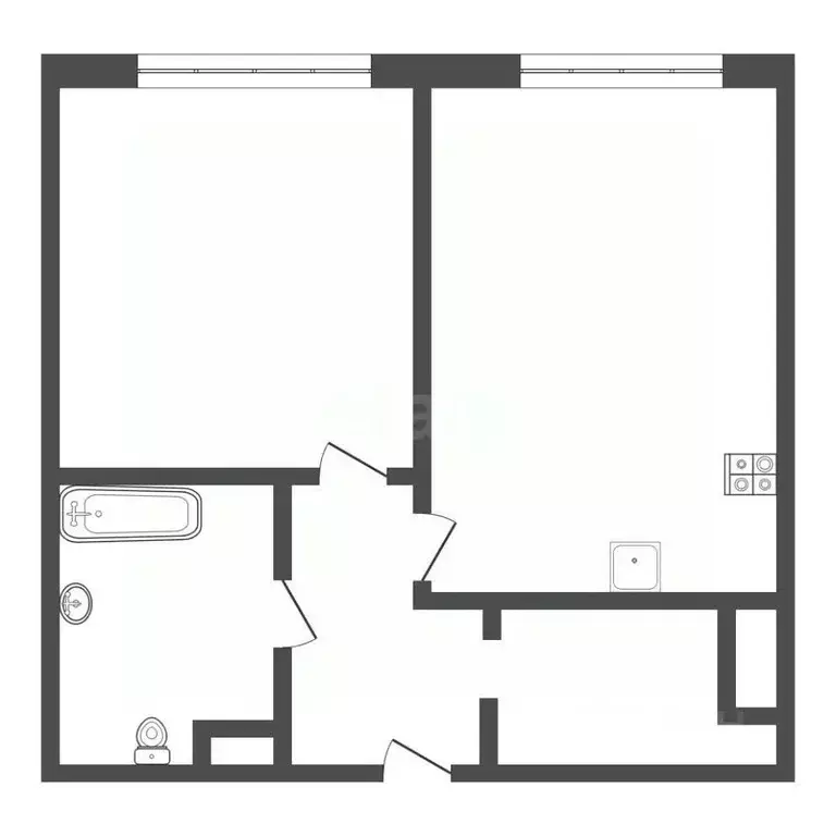 2-к кв. Тульская область, Тула ул. Чмутова, 158А (34.0 м) - Фото 1