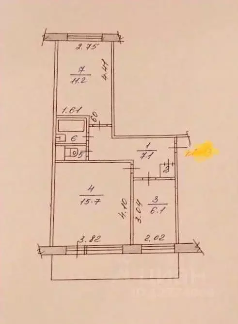 2-к кв. Татарстан, Набережные Челны ул. Татарстан, 9 (43.3 м) - Фото 2