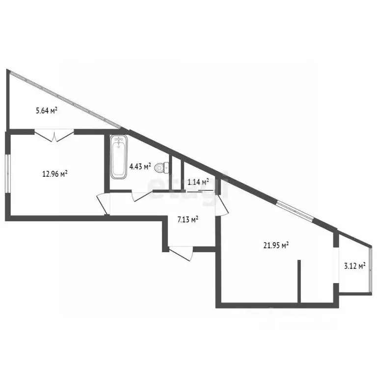 1-к кв. Санкт-Петербург просп. Крузенштерна, 2 (50.0 м) - Фото 2