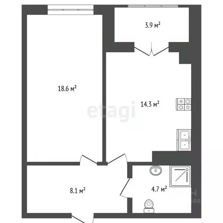 1-к кв. Калининградская область, Калининград Артиллерийская ул., 85Ак1 ... - Фото 1