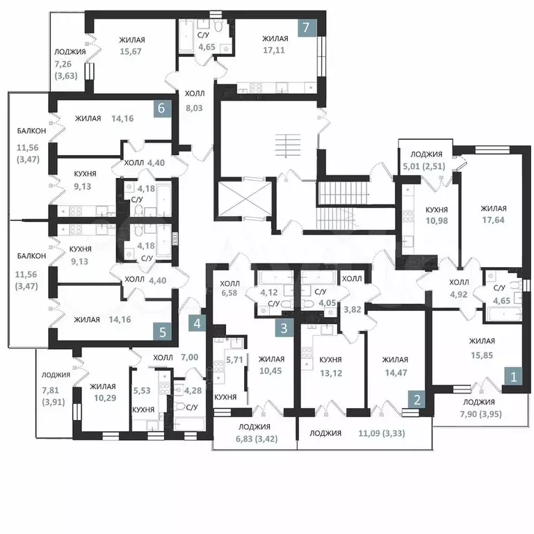 2-к. квартира, 60,5 м, 1/5 эт. - Фото 1