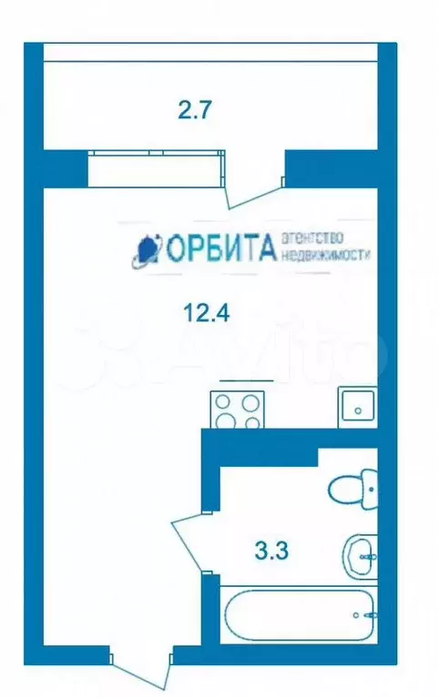 Квартира-студия, 18,7 м, 4/16 эт. - Фото 0