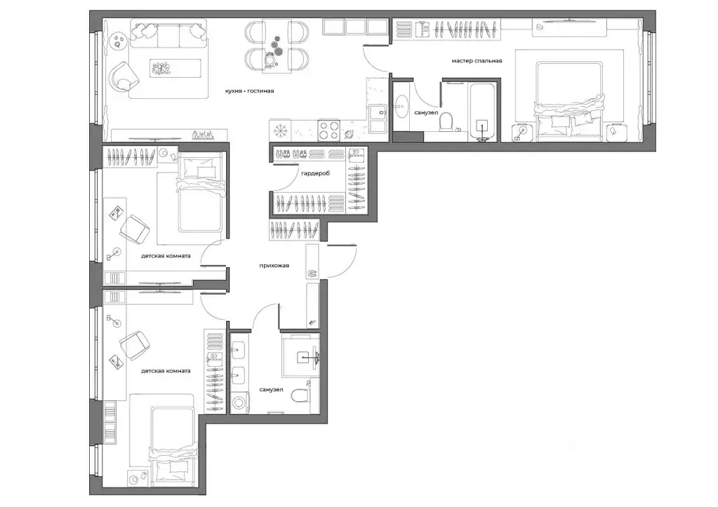 3-к кв. Пензенская область, Пенза Велларт Сити жилой комплекс (101.0 ... - Фото 2