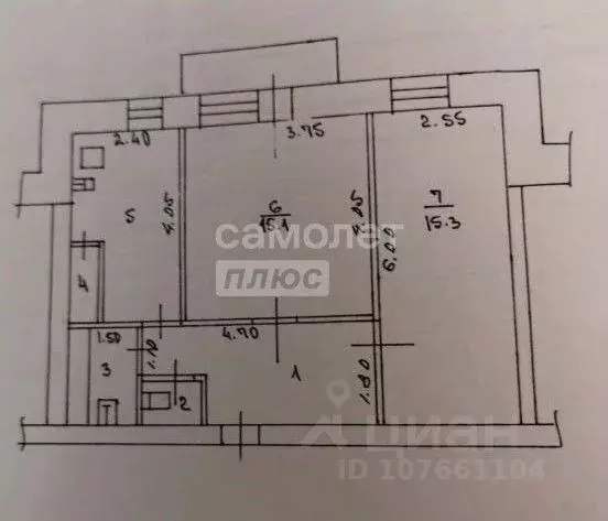 2-к кв. Липецкая область, Грязинский муниципальный округ, с. Плеханово ... - Фото 2