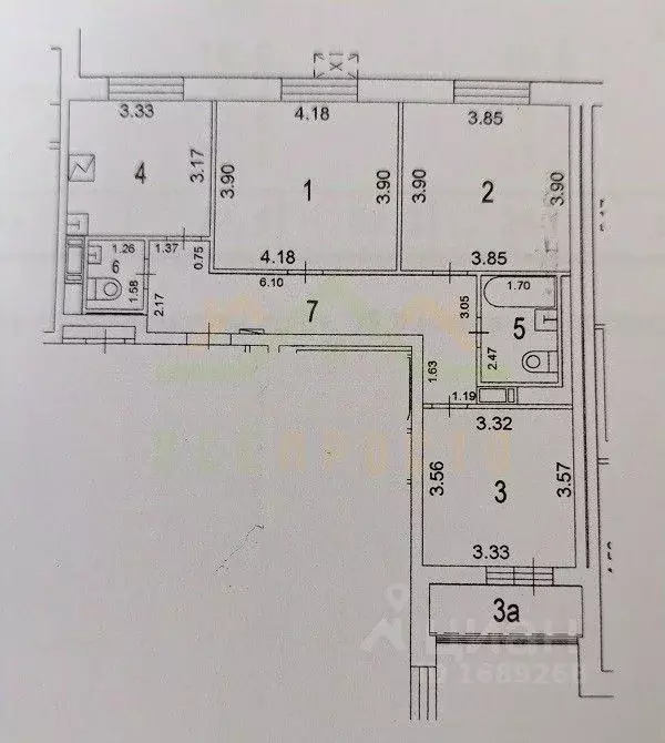 3-к кв. Москва 3-й Новомихалковский проезд, 8/1 (73.5 м) - Фото 2