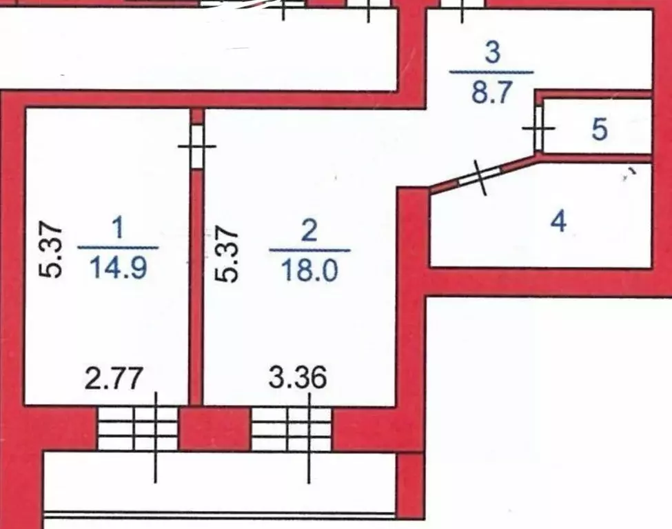 2-к кв. Томская область, Томск ул. Карташова, 60/1 (55.0 м) - Фото 1