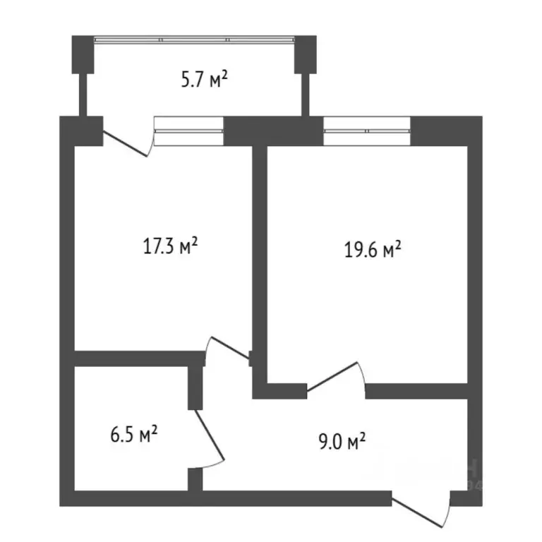 1-к кв. Тюменская область, Тюмень ул. Западносибирская, 18к1 (53.2 м) - Фото 2