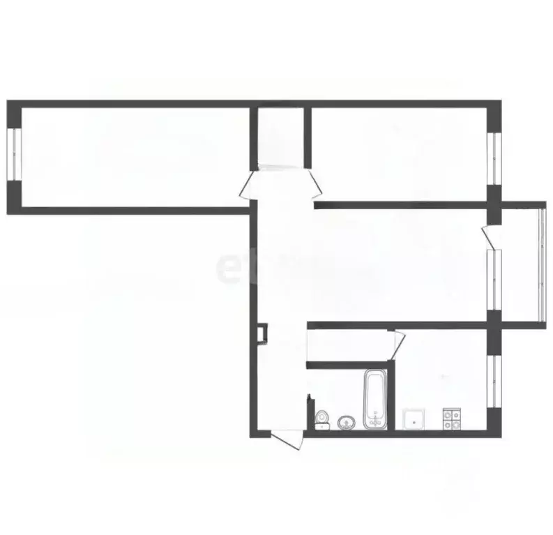 3-к кв. Брянская область, Брянск ул. 3-го Интернационала, 25 (56.1 м) - Фото 1