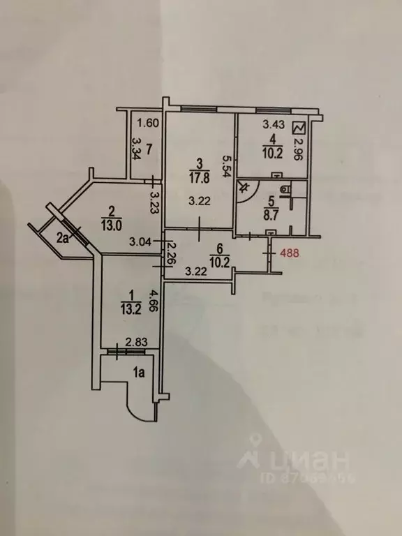 3-к кв. Москва Окская ул., 3К1 (78.4 м) - Фото 2