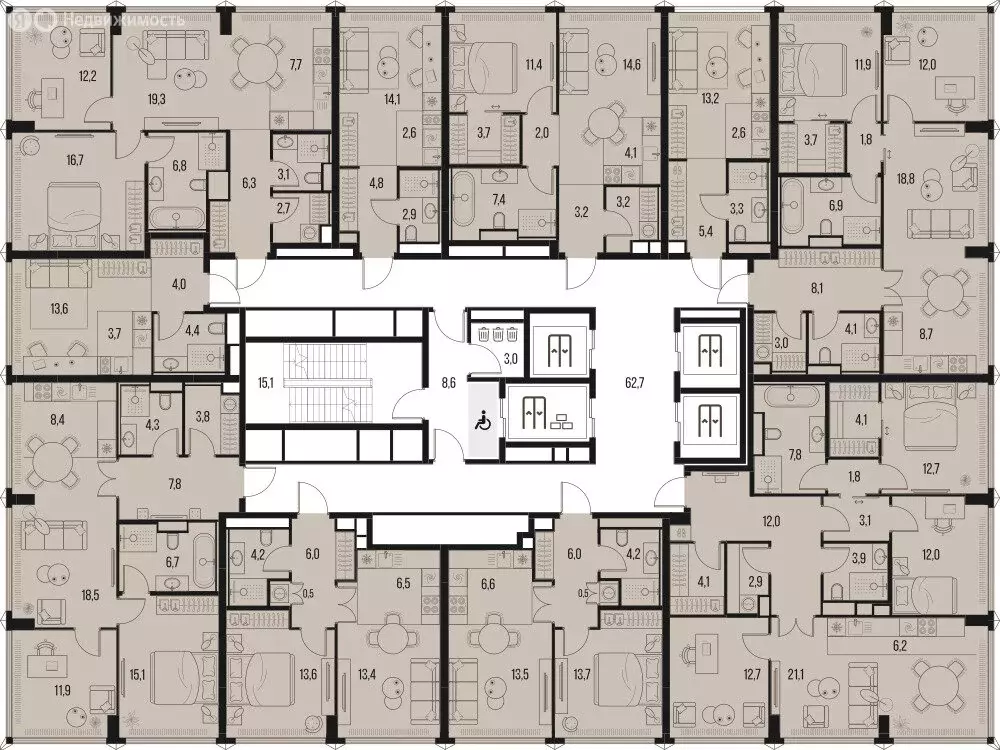 3-комнатная квартира: Москва, Летниковская улица, 11к1 (74.8 м) - Фото 1