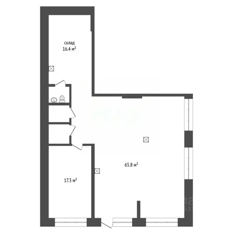 Торговая площадь в Тюменская область, Тюмень ул. Алматинская, 4 (109 ... - Фото 1