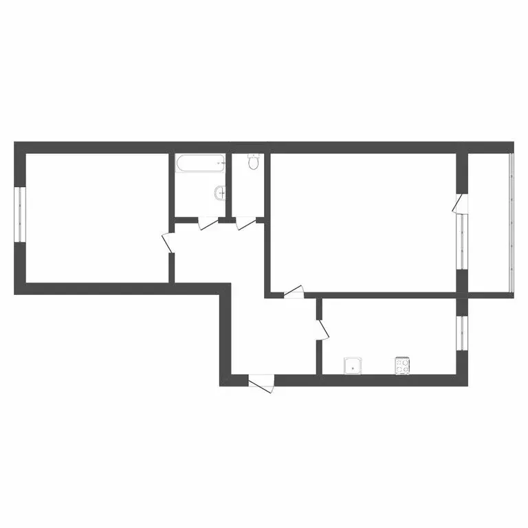 2-комнатная квартира: Тюмень, Институтская улица, 6 (50.5 м) - Фото 1