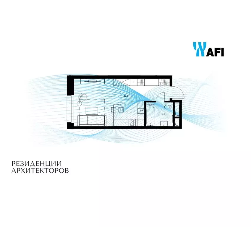 Квартира-студия: Москва, ЦАО, Басманный район, ЖК Резиденции ... - Фото 1