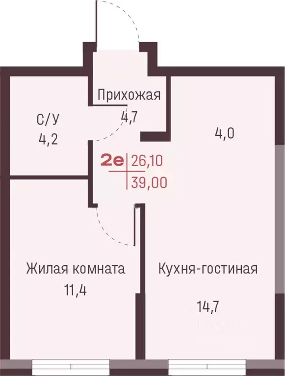 2-к кв. Свердловская область, Екатеринбург Академический мкр, 19-й ... - Фото 2