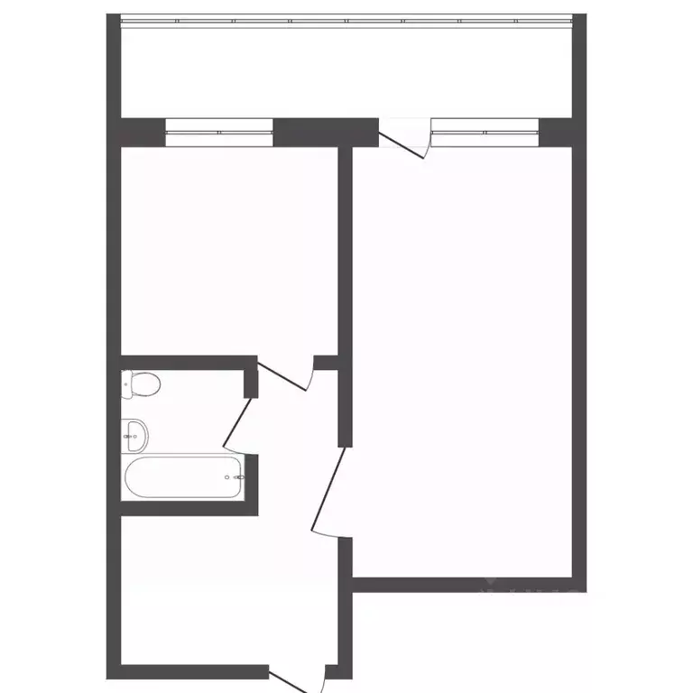 1-к кв. Томская область, Томск ул. 1-я Рабочая, 42 (35.0 м) - Фото 2