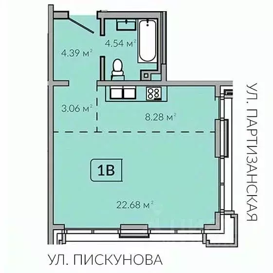 1-к кв. Иркутская область, Иркутск Байкальская ул., 91 (41.6 м) - Фото 0