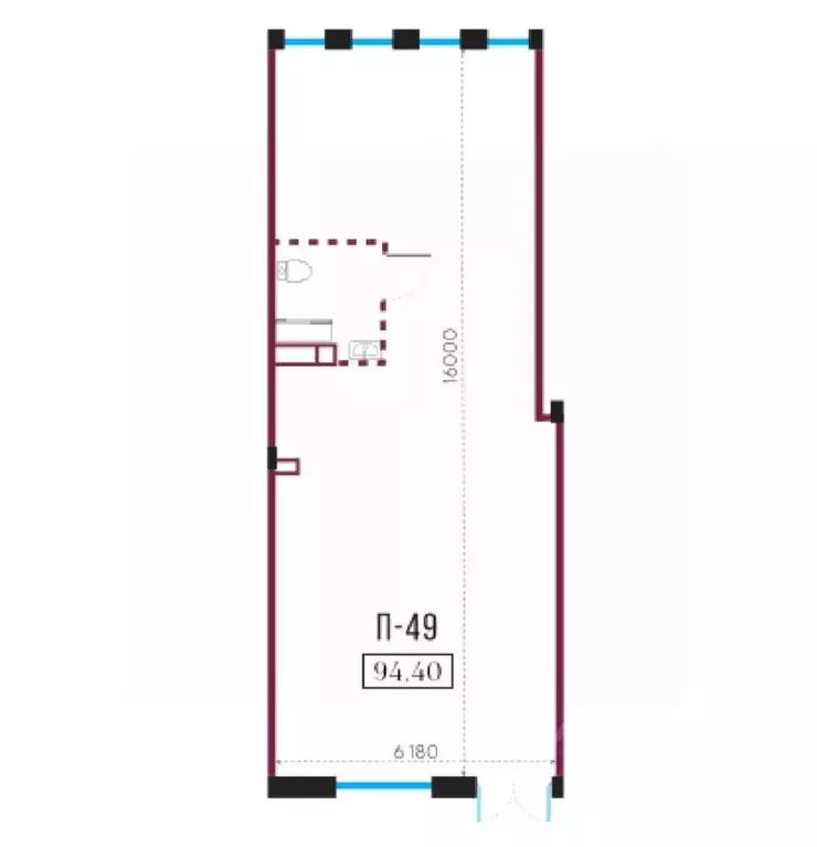 Помещение свободного назначения в Санкт-Петербург наб. Черной речки, ... - Фото 1