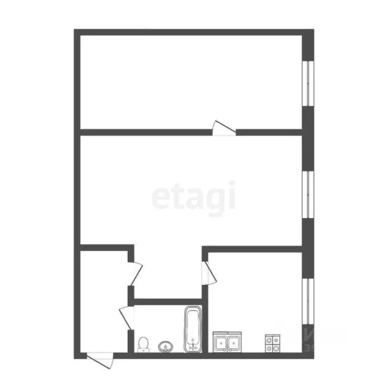 2-к кв. Тюменская область, Тюмень Севастопольская ул., 23 (44.5 м) - Фото 2
