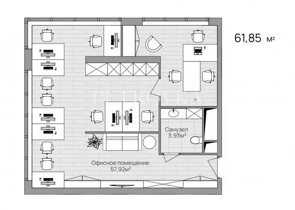 Офис в Московская область, Котельники Дюна жилой комплекс (62 м) - Фото 2