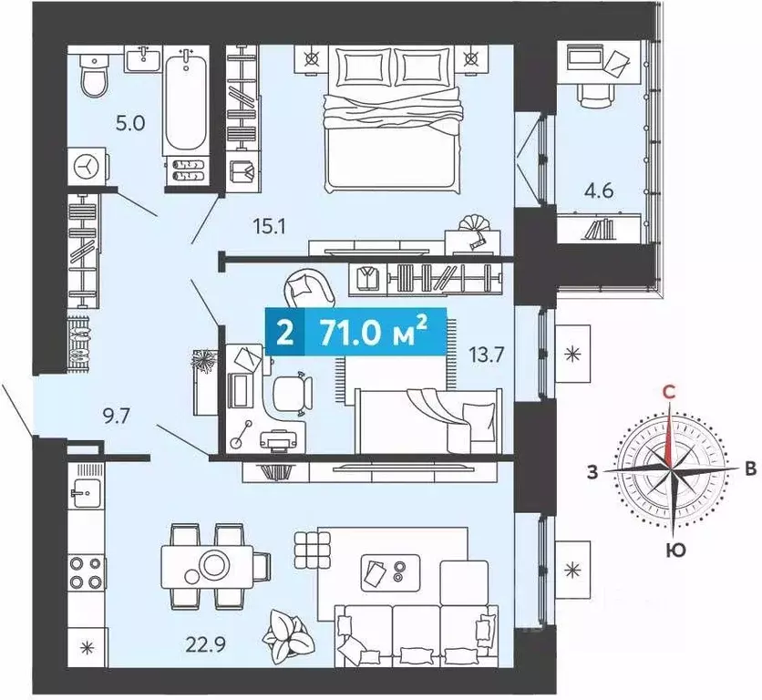 2-к кв. Пензенская область, Пензенский район, Засечный сельсовет, с. ... - Фото 1