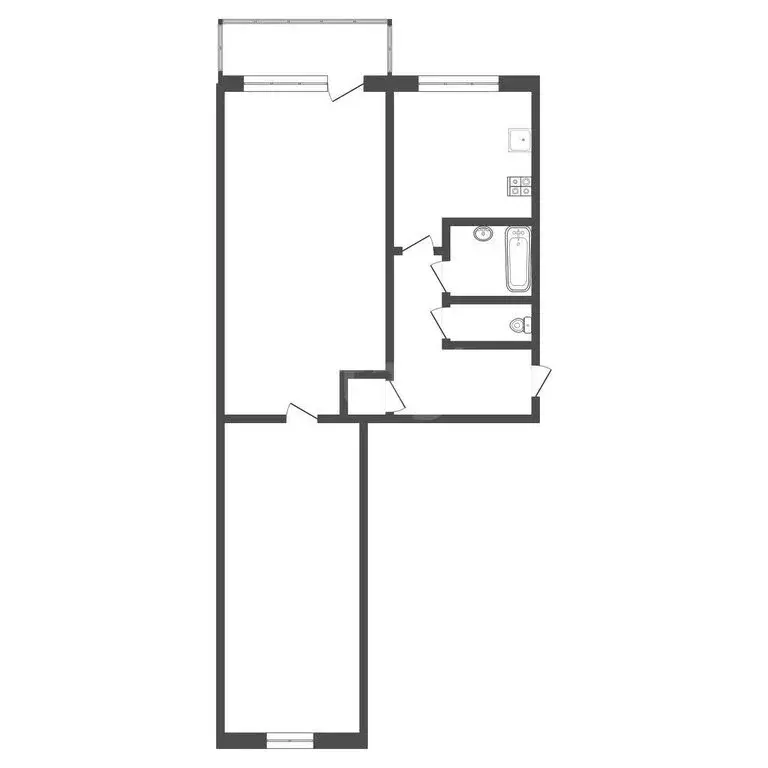 2-комнатная квартира: Щёкино, Южная улица, 18 (44.6 м) - Фото 1
