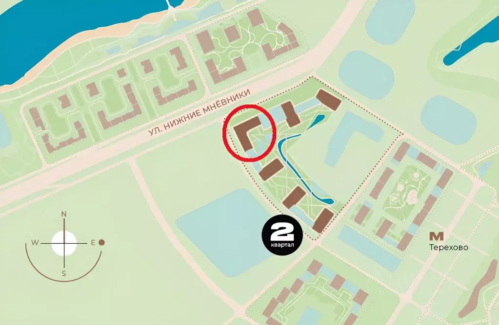 2-к кв. Москва ул. Нижние Мневники, 16к4 (46.7 м) - Фото 1