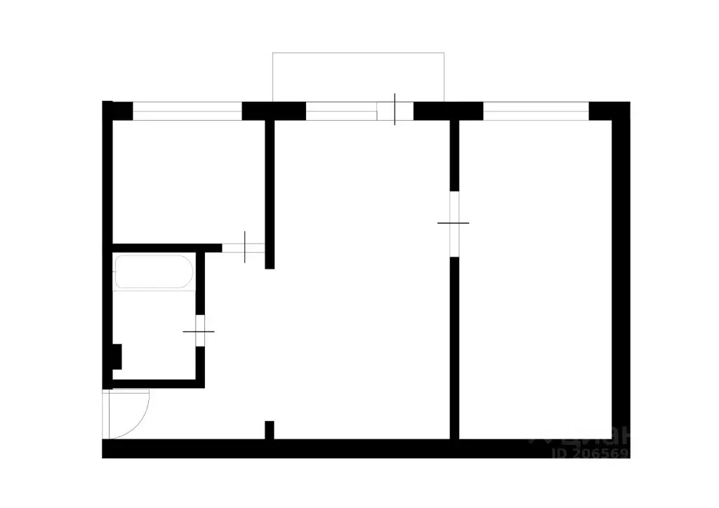 2-к кв. Москва Ангарская ул., 45К4 (45.0 м) - Фото 1
