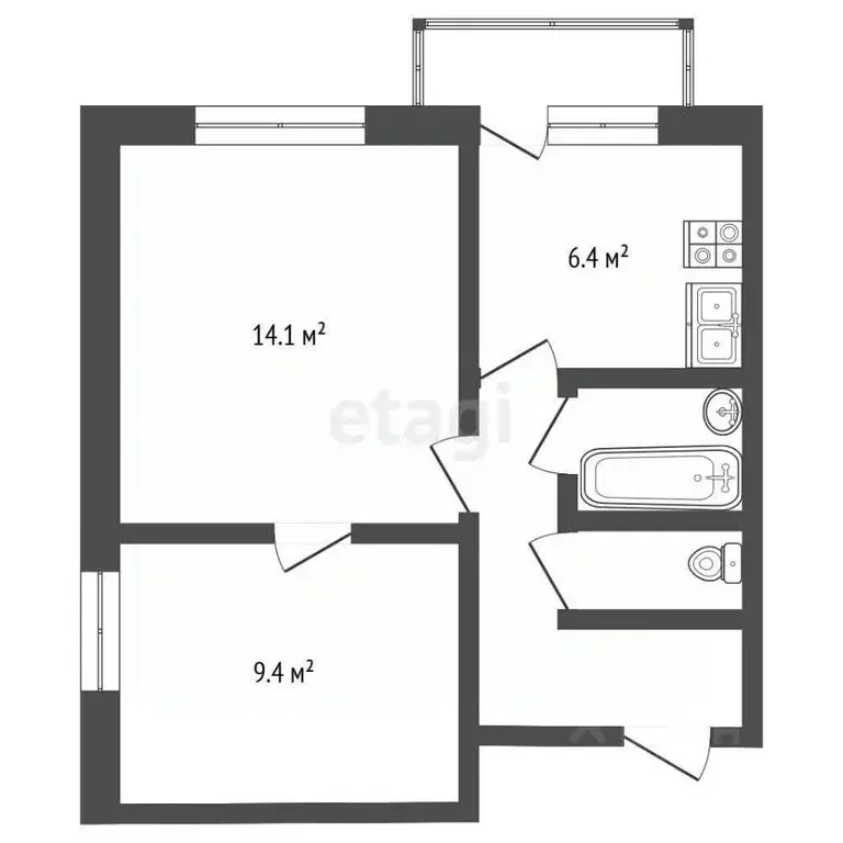 2-к кв. Москва, Москва, Зеленоград к854 (37.1 м) - Фото 1