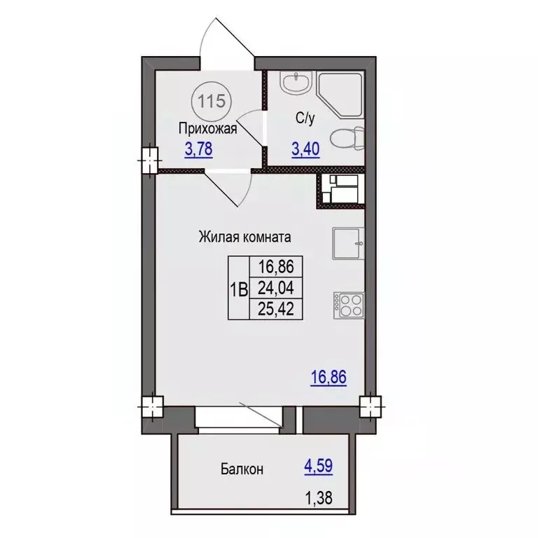 1-к кв. Псковская область, Псковский район, Завеличенская волость, д. ... - Фото 1