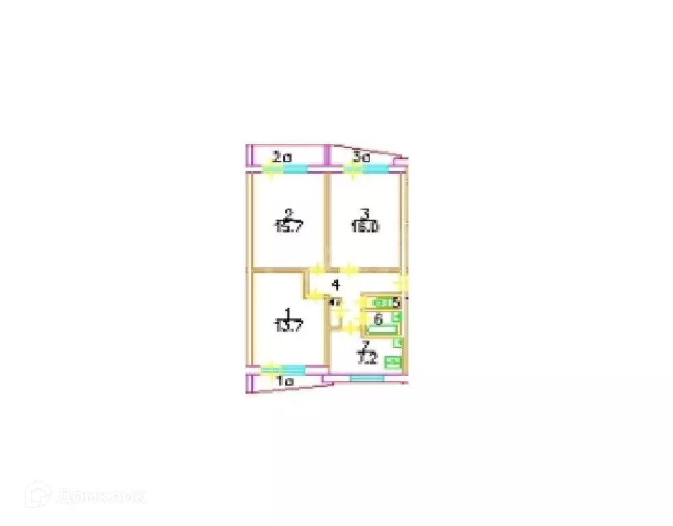 Продаётся 3-к квартира, 62.8 м - Фото 1
