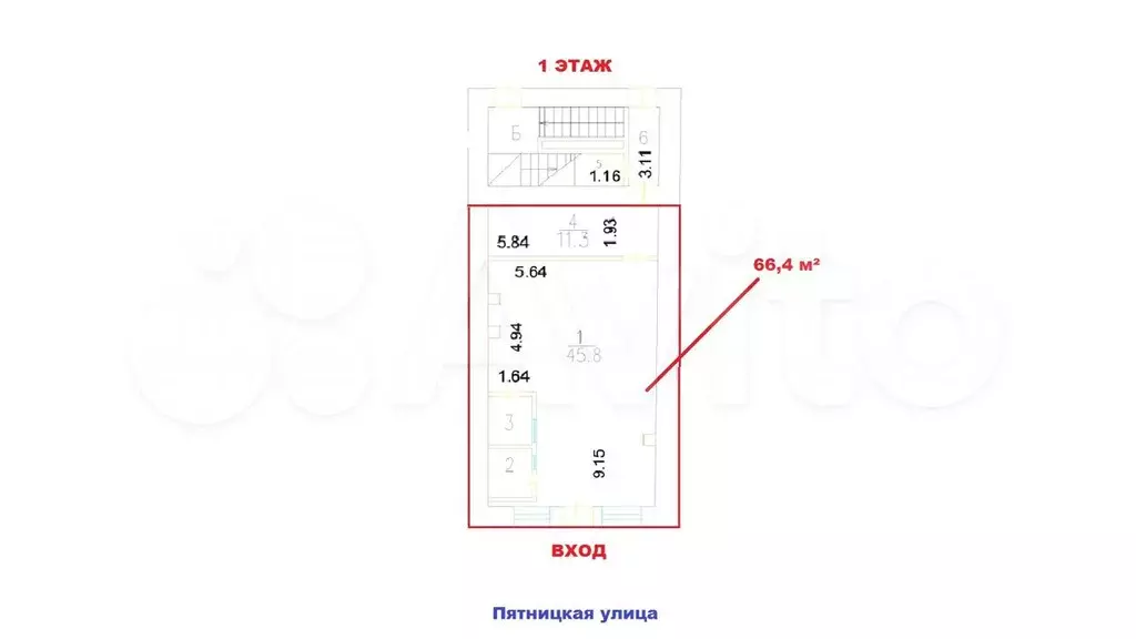 66м2,псн, трафик - Фото 0