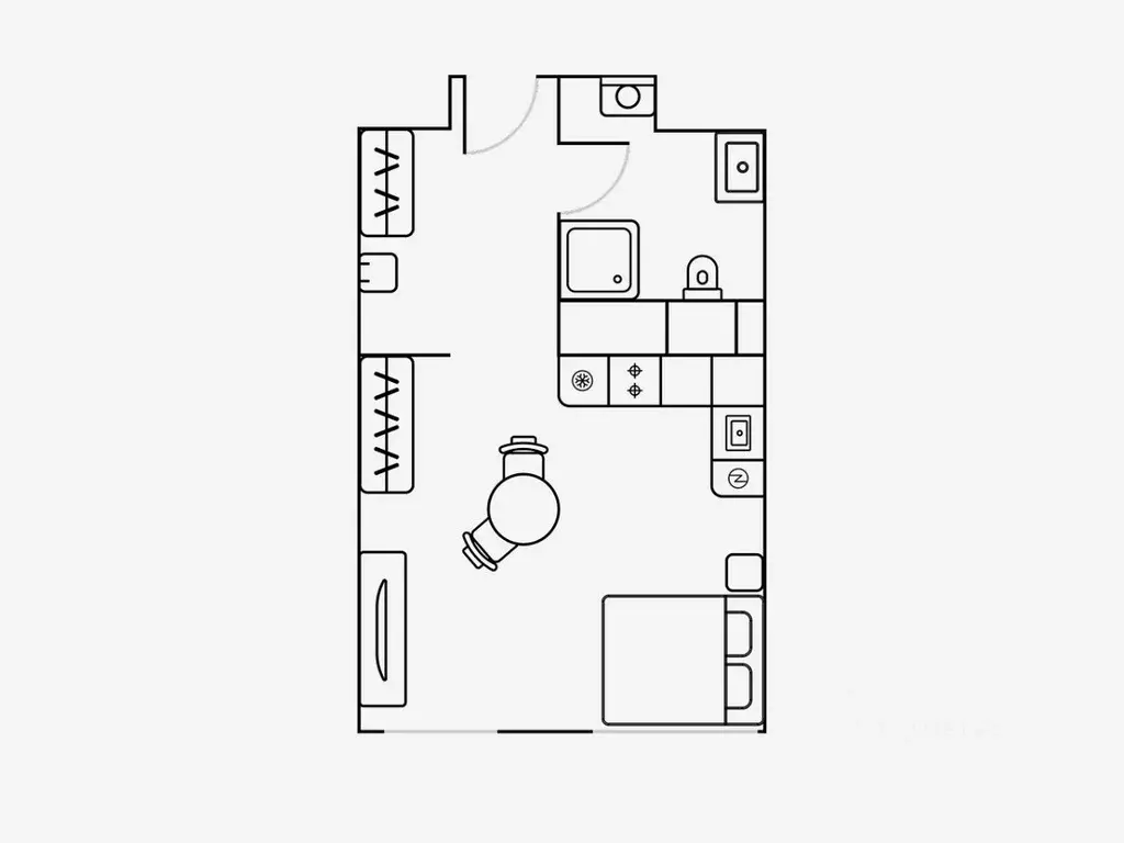 Студия Москва Шелепихинская наб., 34к4 (33.0 м) - Фото 1