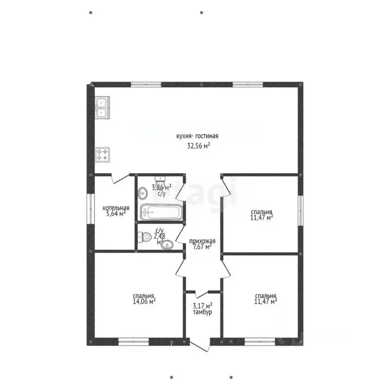 Дом в Башкортостан, Уфимский район, Таптыковский сельсовет, д. ... - Фото 2