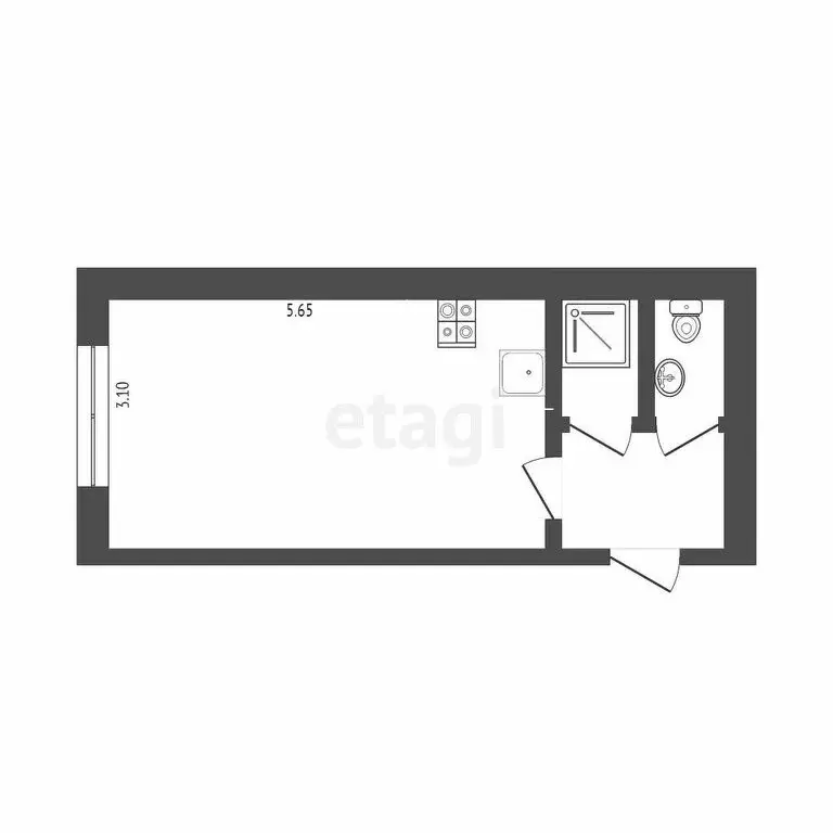 1к в -комнатной квартире (13 м) - Фото 0