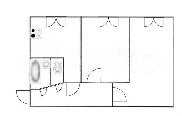 2-к. квартира, 44 м, 4/9 эт. - Фото 0