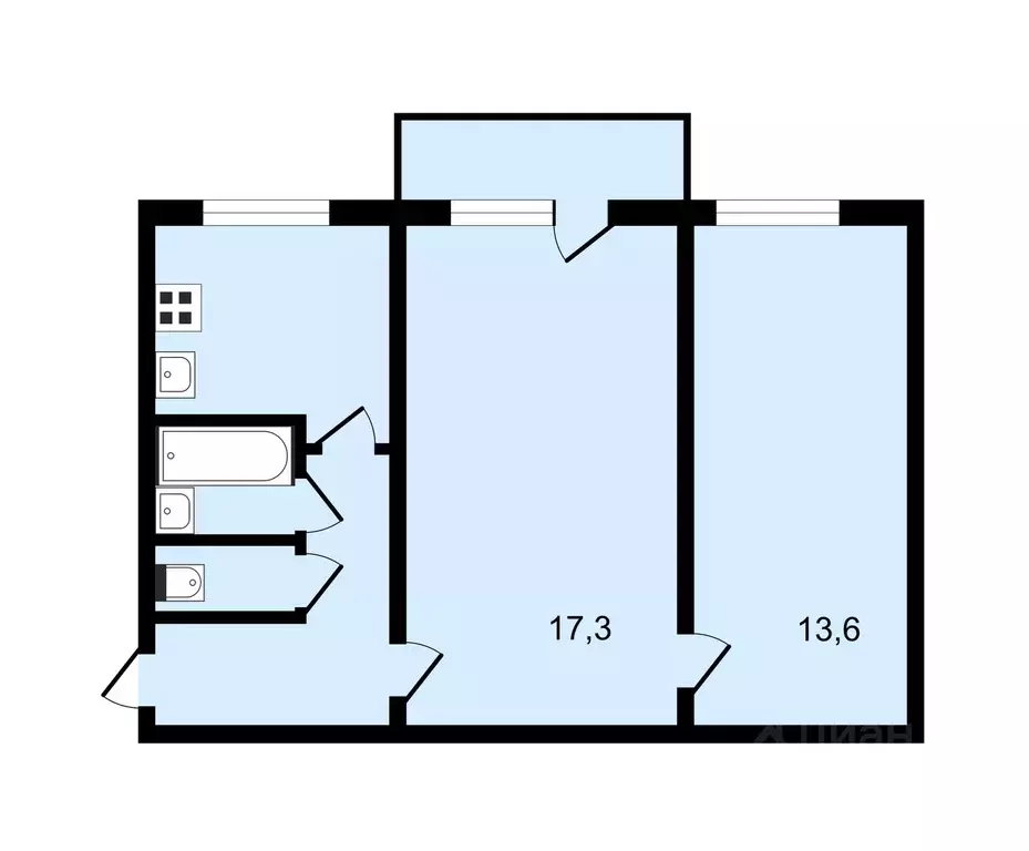 2-к кв. Владимирская область, Владимир ул. Егорова, 11 (43.7 м) - Фото 1