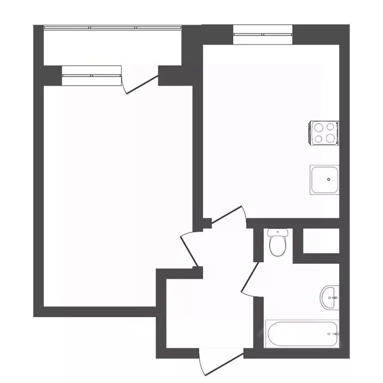 1-к кв. Тюменская область, Тюмень ул. Фармана Салманова, 12 (37.0 м) - Фото 2
