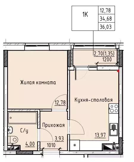 1-к кв. Ростовская область, Батайск ул. Талалихина (36.03 м) - Фото 0