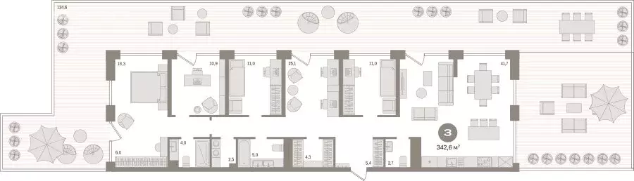 4-комнатная квартира: Новосибирск, улица Семьи Шамшиных, 93 (341.3 м) - Фото 1