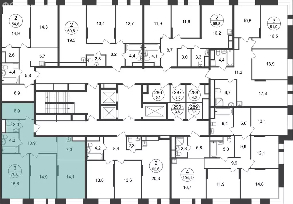 3-комнатная квартира: Московский, улица Никитина, 3к3 (72.9 м) - Фото 2
