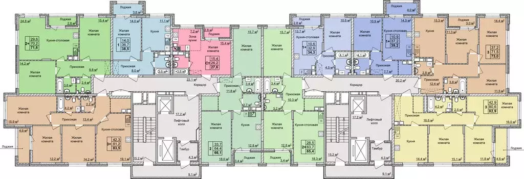 1-комнатная квартира: Нижний Новгород, ЖК Мои Цветы (38.5 м) - Фото 2