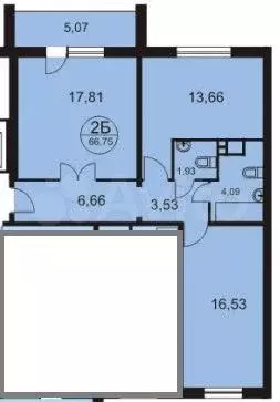 2-к. квартира, 67 м, 6/10 эт. - Фото 0