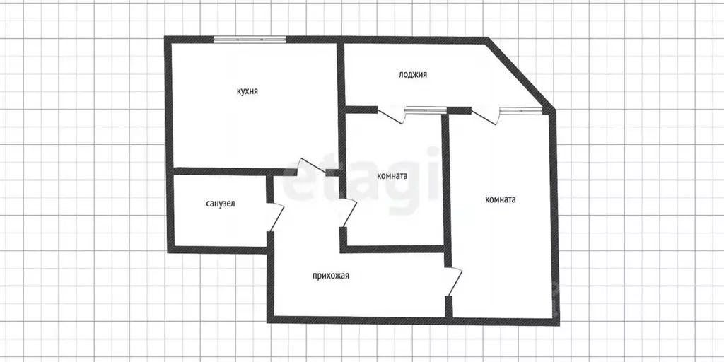 2-к кв. Адыгея, Тахтамукайский район, Яблоновский пгт Шоссейная ул., ... - Фото 2