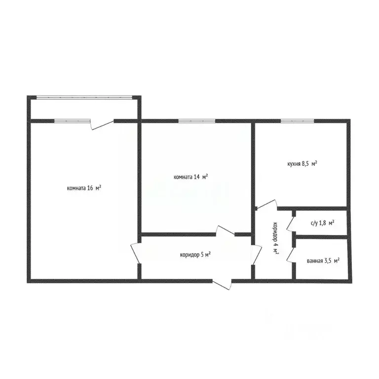 2-к кв. Адыгея, Майкоп ул. 12 Марта, 144К3 (52.8 м) - Фото 2