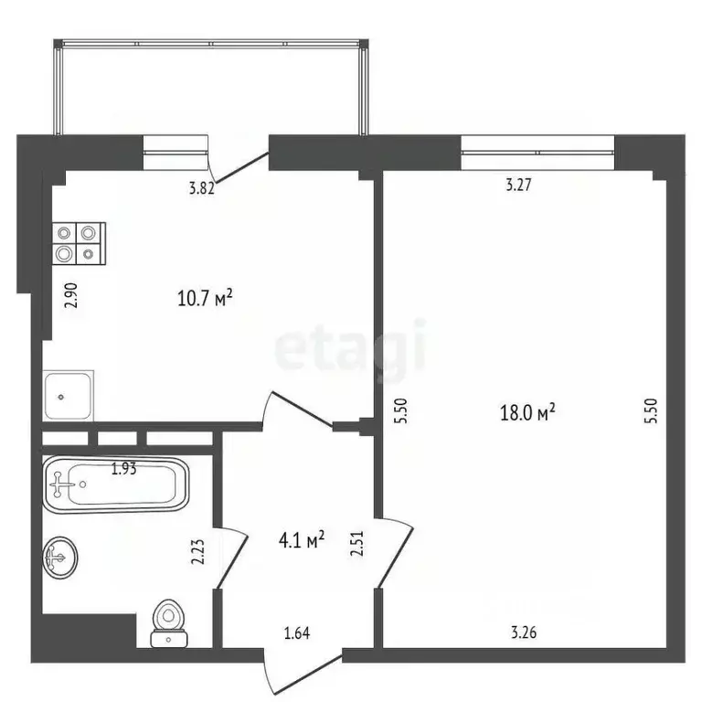 1-к кв. Белгородская область, Белгородский район, Дубовское с/пос, ... - Фото 2